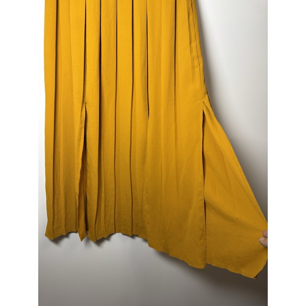 TOPSHOP  Yellow Pleated Midi/Maxi Skirt Women's‎ UK 10 US M - Picture 4 of 10